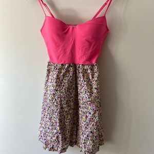 Pink Built in Bra Dress Small
